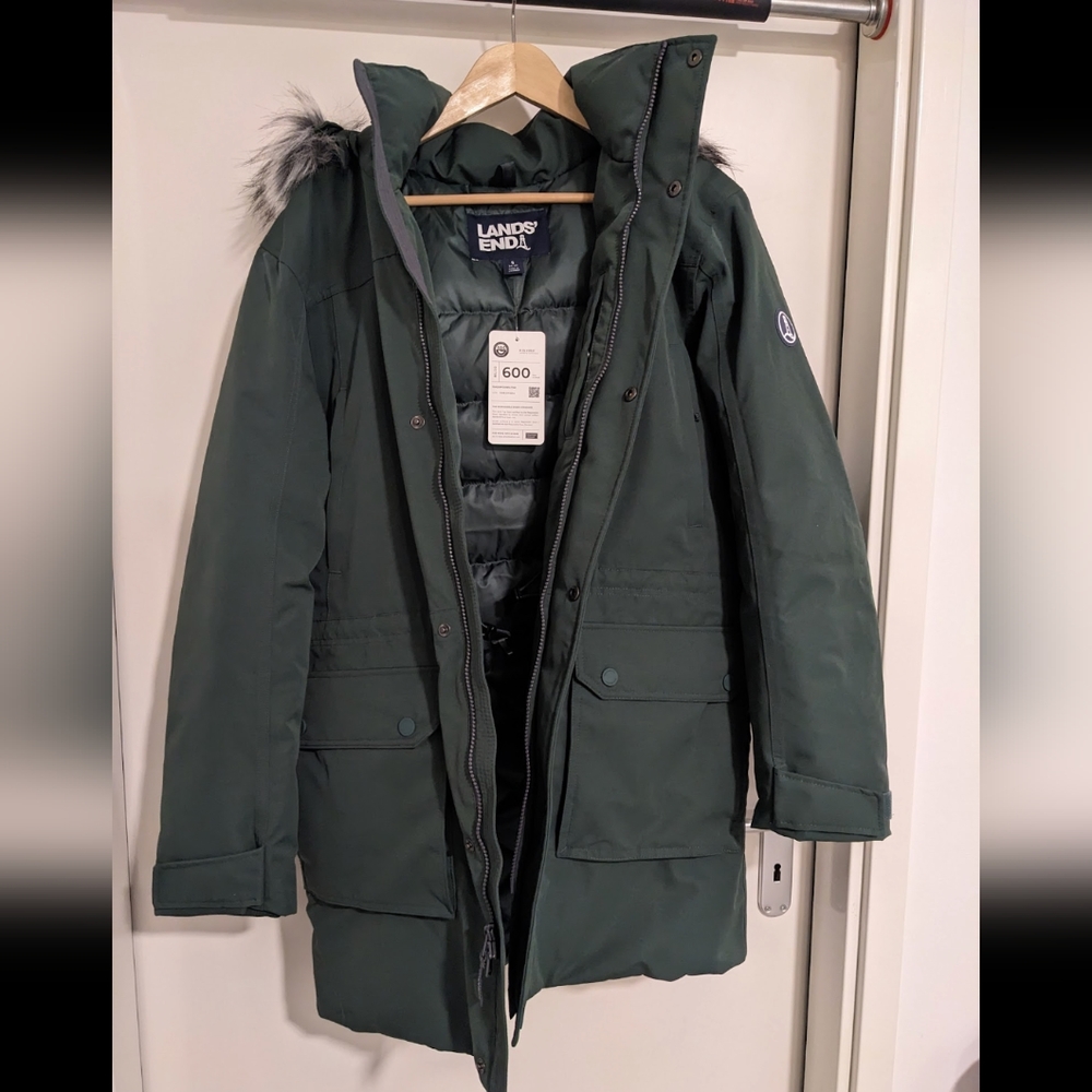 Lands End Waterproof Down Parka Small